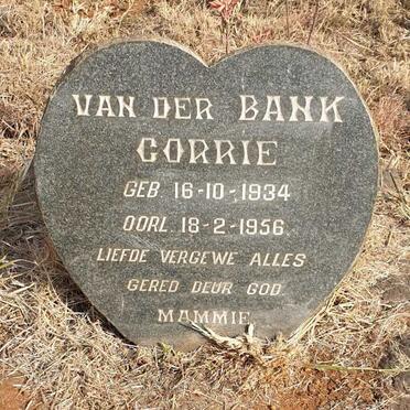 BANK Corrie, van der 1934-1956