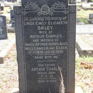 BAILEY Arthur Charles -1955 &amp; Linda Emily Elizabeth 1879-1945