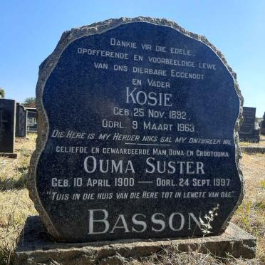 BASSON Kosie 1892-1963 &amp; Ouma Suster 1900-1997