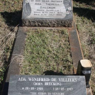 BRECKON Ada Theresa nee SCHELLO 1873-1950