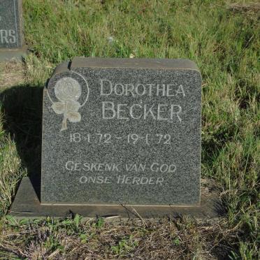BECKER Dorothea 1972-1972