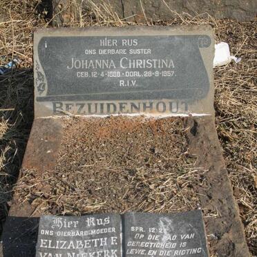 BEZUIDENHOUT Johanna Christina 1888-1957 :: VAN NIEKERK Elizabeth F. 1889-1964