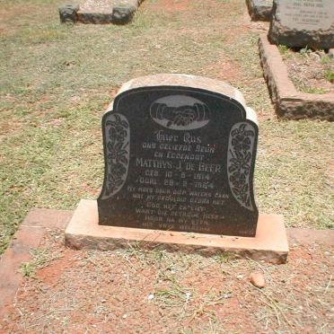 BEER Matthys J., de 1914-1984