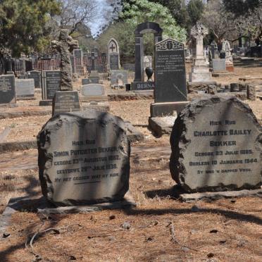 BEKKER Simon Potgieter 1882-1938 &amp; Charlotte Bailey 1885-1944