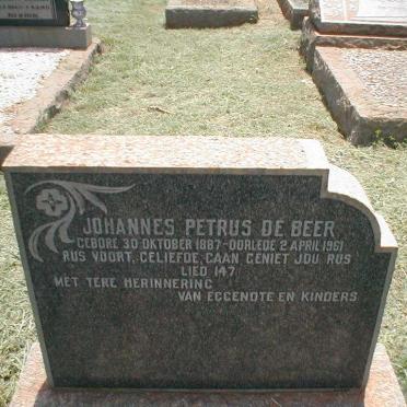 BEER Johannes Petrus, de 1887-1961