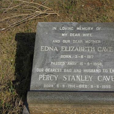 CAVE Percy Stanley 1914-1998 &amp; Edna Elizabeth 1917-1958