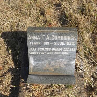COMBRINCK Anna F.A. 1919-1922
