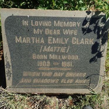 CLARK Martha Emily nee MILKWOOD 1902-1951