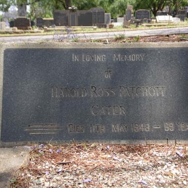 CATER Harold Ross Patchott -1948