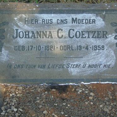 COETZER Johanna C. 1881-1958