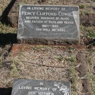 COWIE Percy Clifford 1887-1953 &amp; Alice Jane 1891-1978