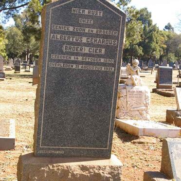 CIER Albertus Gerardus 1890-1921