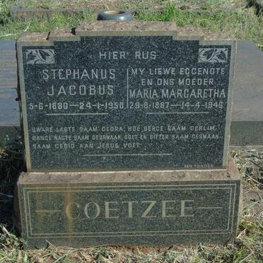 COETZEE Stephanus Jacobus 1880-1950 & Maria Margaretha 1887-1946