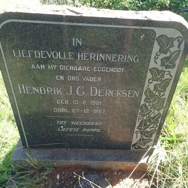 DERCKSEN Hendrik J.G. 1921-1957
