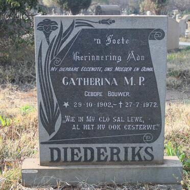 DIEDERIKS Catherina M.P. nee BOUWER 1902-1972