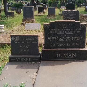 DÖMAN Andries Johannes Jacob 1863-1947 &amp; Dorothea Johanna Cornelia 1866-1952