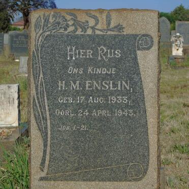 ENSLIN H.M. 1933-1943