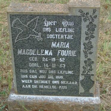 FOURIE Maria Magdalena 1952-1953