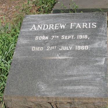 FARIS Andrew 1918-1960