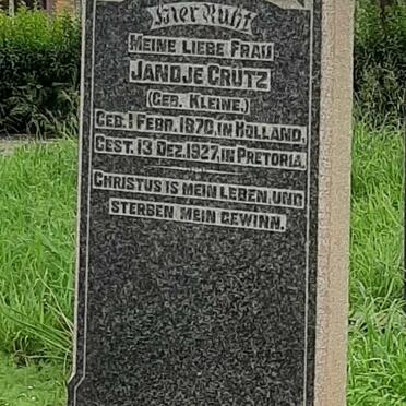 GRUTZ Jantje nee KLEINE 1870-1927