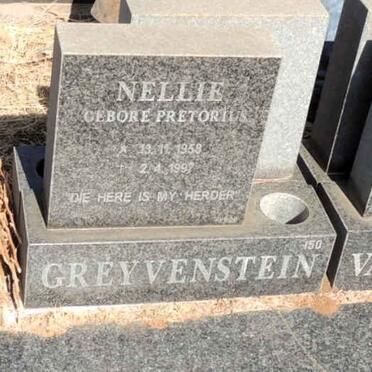 GREYVENSTEIN Nellie nee PRETORIUS 1958-1997