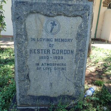GORDON Hester 1880-1929