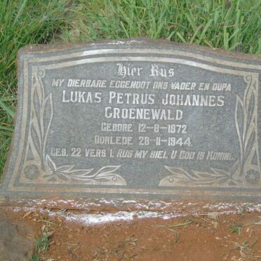 GROENEWALD Lukas Petrus Johannes 1872-1944