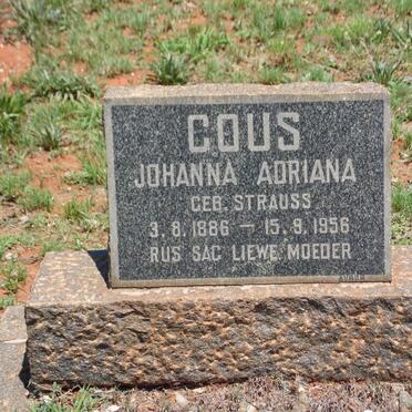 GOUS Johanna Adriana nee STRAUSS 1886-1956