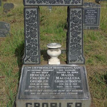 GROBLER Hercules Fredrick 1915-1957 & Maria Magdalena BOOYSE 1912-2000