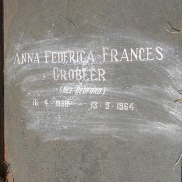 GROBLER Anna Frederica Frances nee BEDFORD 1898-1964