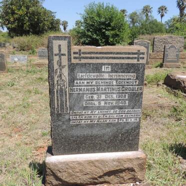 GROBLER Hermanus Martinus 1908-1940