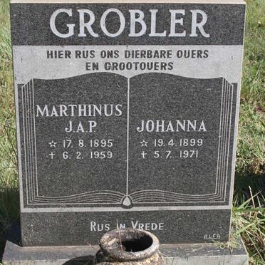 GROBLER Marthinus J.A.P. 1895-1959 & Johanna 1899-1971