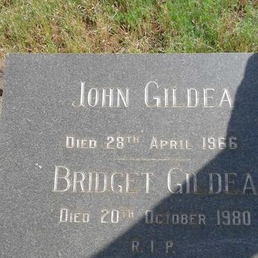 GILDEA John -1966 &amp; Bridget -1980