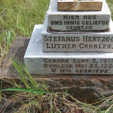 GROBLER Stefanus Hertzog Luther 1917-1924
