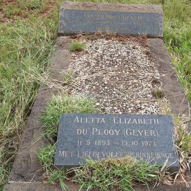 GEYER Jan Jacobus 1883-19?2 :: DU PLOOY Aletta Elizabeth nee GEYER 1893-1973 _1
