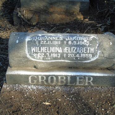 GROBLER Johannes Jakobus 1911-1965 & Wilhelmina Elizabeth 1913-1959