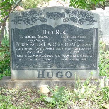HUGO Petrus Paulus 1887-1962 &amp; Stoffelina E. DE JAGER 1894-1971