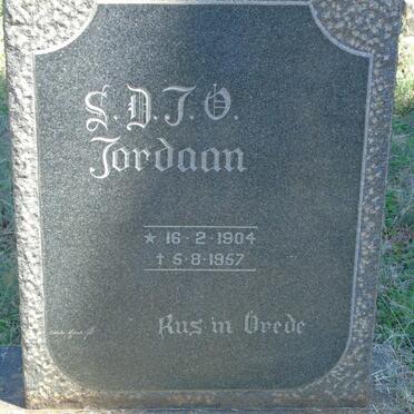 JORDAAN S.D.J.O. 1904-1957