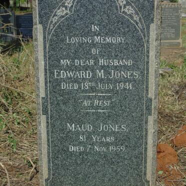JONES Edward M. -1941 & Maud -1959