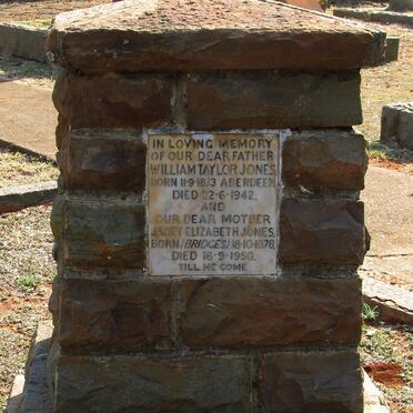 JONES William Taylor 1873-1942 &amp; Janet Elizabeth BRIDGES 1878-1950