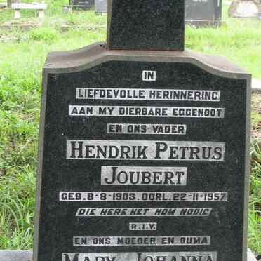 JOUBERT Hendrik Petrus 1903-1957 &amp; Mary Johanna 1908-1976
