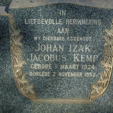KEMP Johan Izak Jacobus 1924-1952