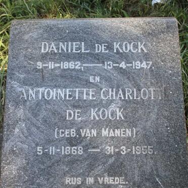 KOCK Daniel, de 1862-1947 & Antoinette Charlott VAN MANEN 1868-1955