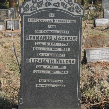 KRIEL Hermanus Jacobus 1879-1958 & Elizabeth Helena 1881-1944