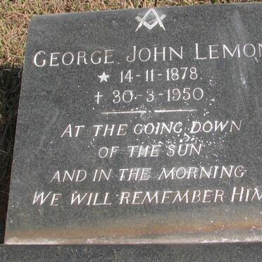LEMON George John 1878-1950