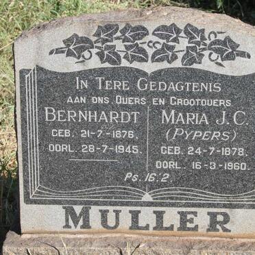 MULLER Bernhardt 1876-1945 & Maria J.C. PYPERS 1878-1960