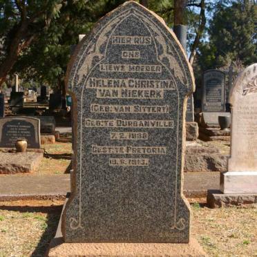 NIEKERK Helena Christina, van nee VAN SITTERT 1838-1913