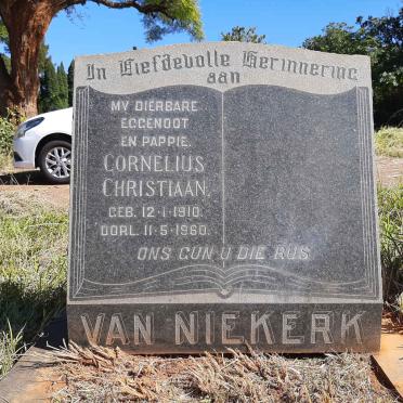 NIEKERK Cornelius Christiaan, van 1910-1960