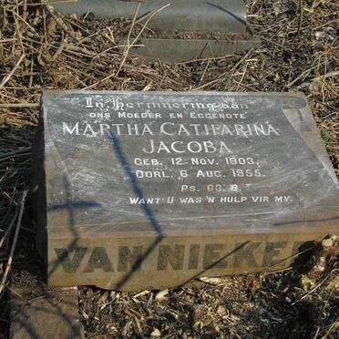 NIEKERK Martha Catharina Jacoba, van 1903-1955