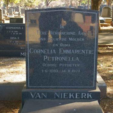 NIEKERK Cornelia Emmarentie Petronella, van nee POTGIETER 1893-1974